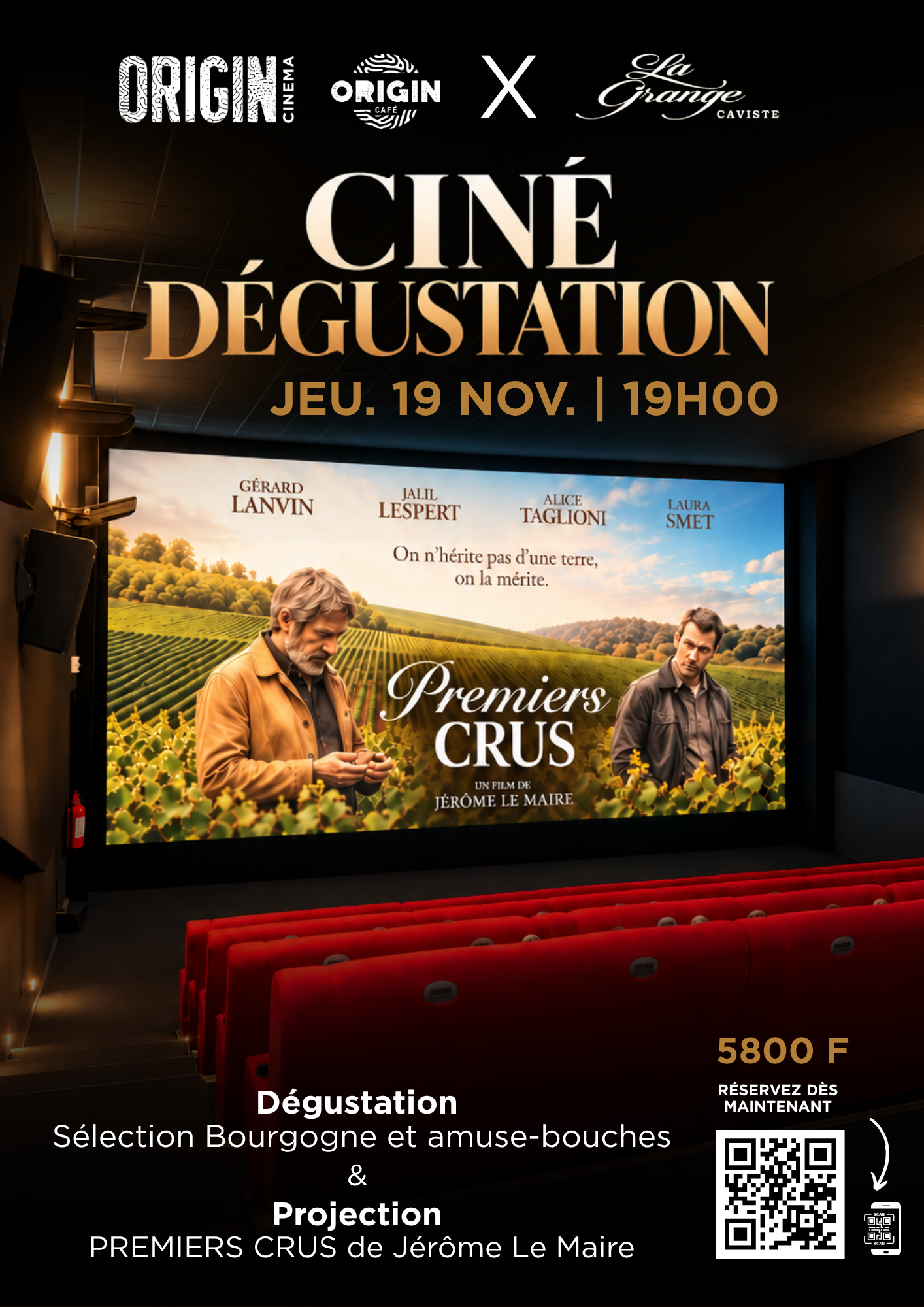 Affiche de Premiers Crus - Ciné Dégustation