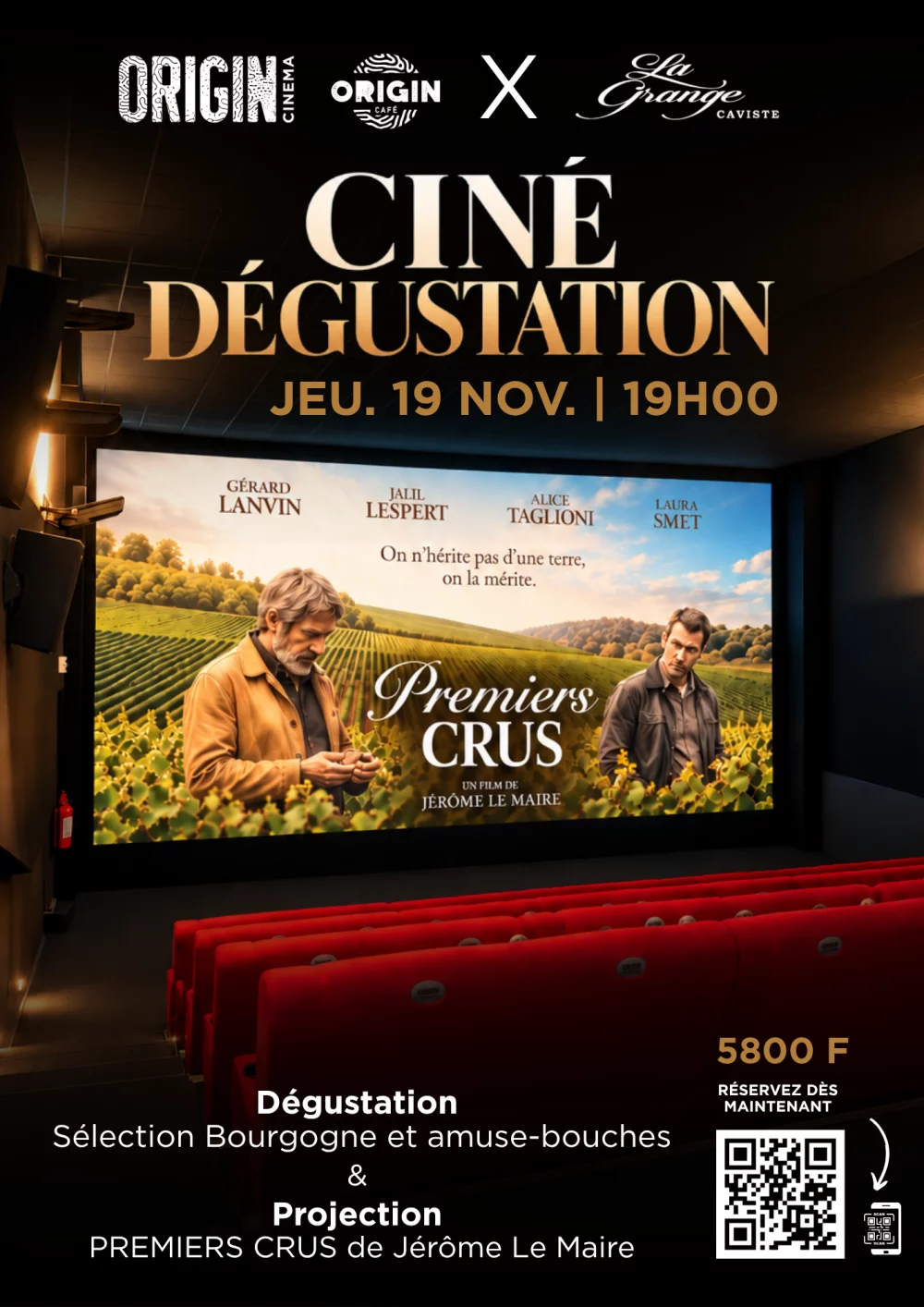 Affiche du film Cine Degustation - Premiers Crus